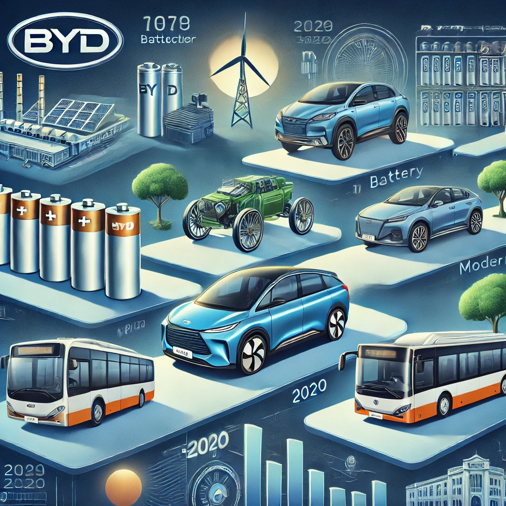 História da BYD: De Baterias a Líder em Veículos Elétricos